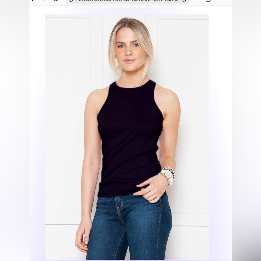 Magic Fit ribbed black tank top